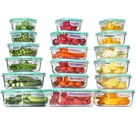 AED 98.67 Vtopmart 18-Pack Glass Meal Prep Containers - 24% off at Amazon.ae