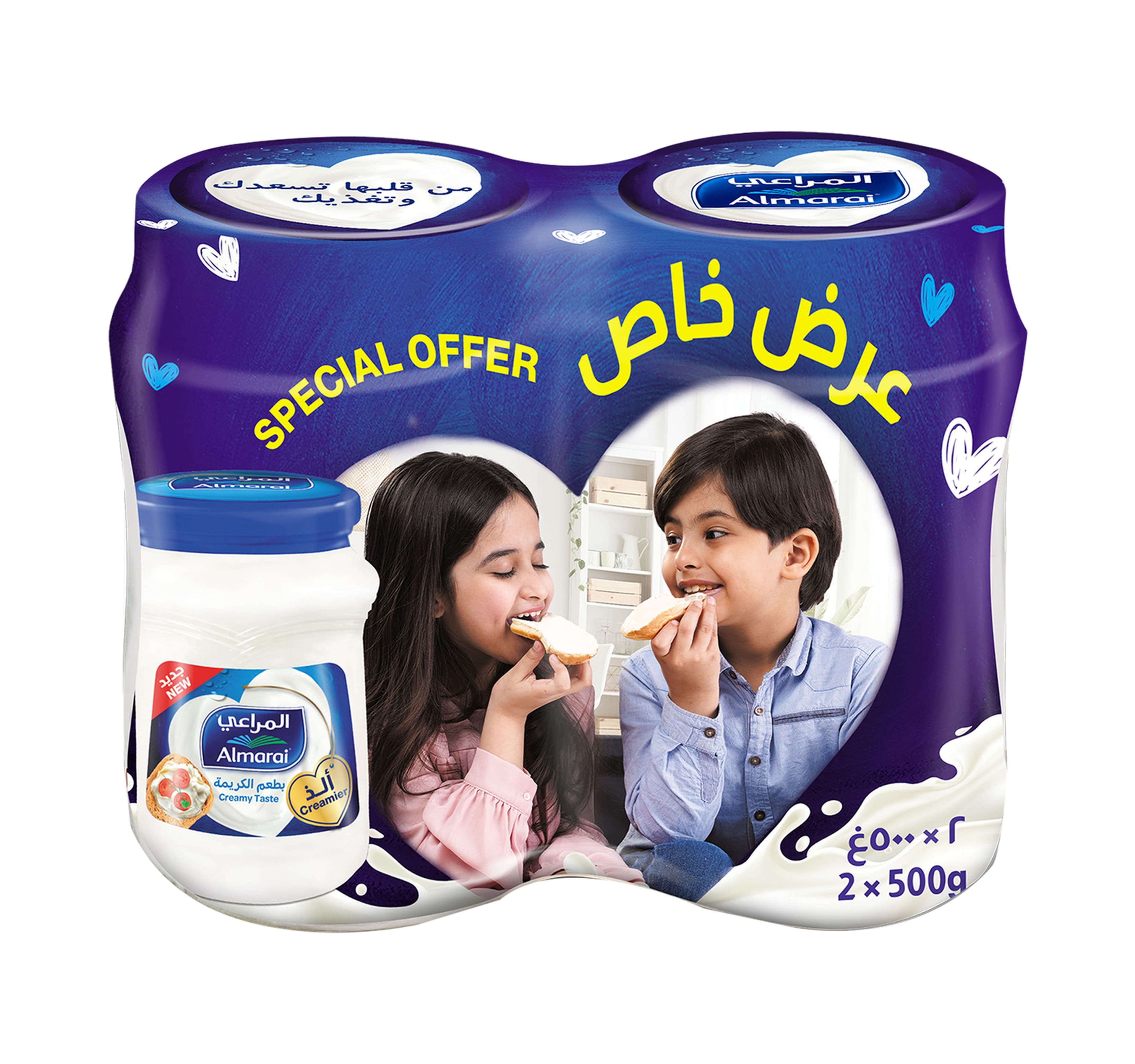 Almarai Cream Cheese 2x500g - AED 21.25 at Lulu Hypermarket (36% Off)